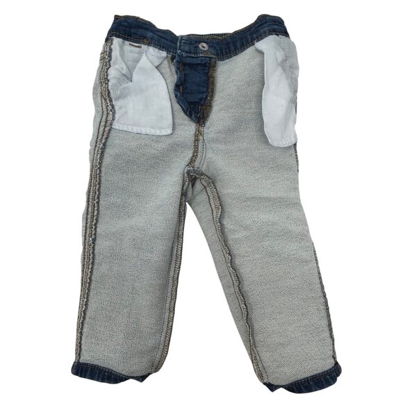 Boys,‎ Blue Jeans, Grey Sweatpants & 2 Bodysuits - Size 12 Month - Picture 8 of 12